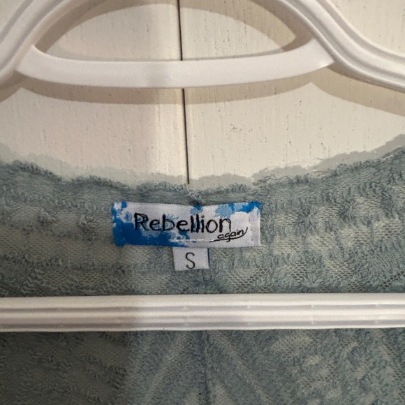 Rebellion Again Size Small Sheer Long Cover-Up/Kimono - Picture 9 of 9